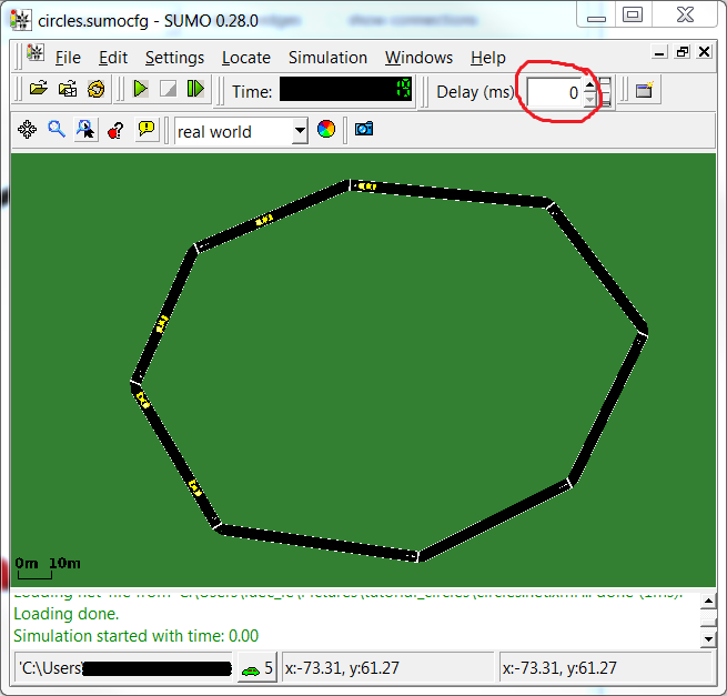 Running five cars on the circular net